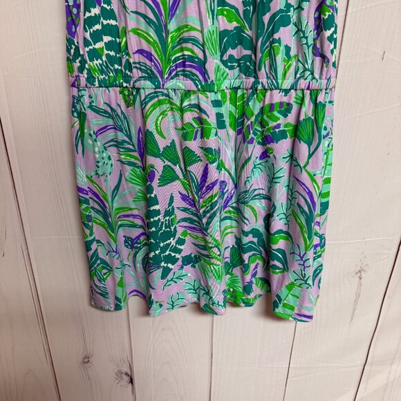 Lilly Pulitzer Gianni Skort Romper Purple Iris on the Chase M EUC - Picture 4 of 13